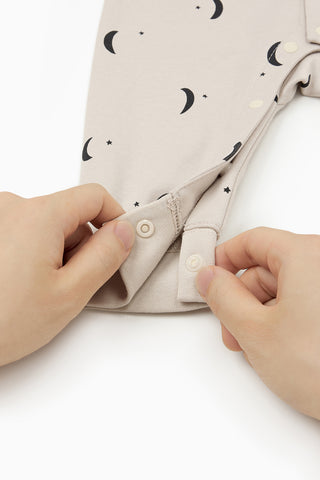 ソフトモダール ロンパース&帽子セット