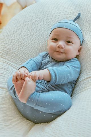 Newborn バンブーボディスーツ & レギンス & 結び帽セット