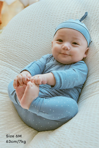 Newborn バンブーボディスーツ & レギンス & 結び帽セット