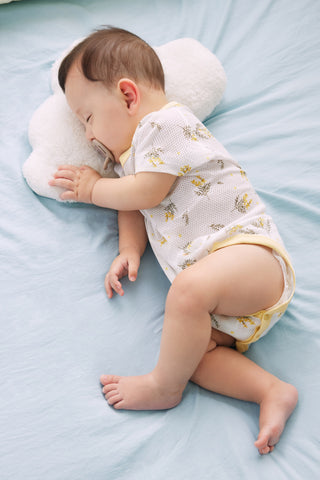 Newborn コットンメッシュボディスーツ