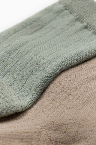 【8/26(水) お昼12時販売予定】[26FW] Easy-fit ベーシックソック 4P (GREEN, DEEP BLUE, PINK, MOCHA)
