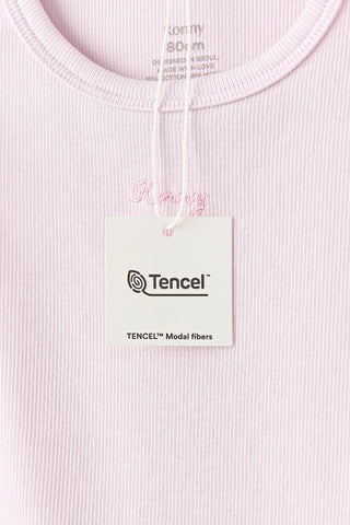 [26SS] モダール リブラッフル フリル半袖Ｔシャツ