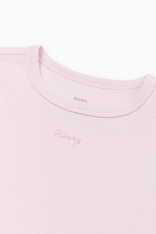 [26SS] モダール リブラッフル フリル半袖Ｔシャツ