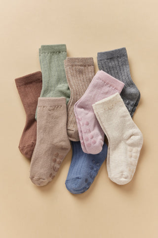 【8/26(水) お昼12時販売予定】[26FW] Easy-fit ベーシックソックス 4P(OATMEAL, TAUPE, BROWN, CHARCOAL)