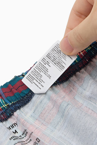 [Holiday] タータンチェックパジャマセット (大人用)