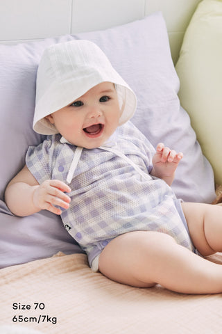 Newborn コットンメッシュボディスーツ