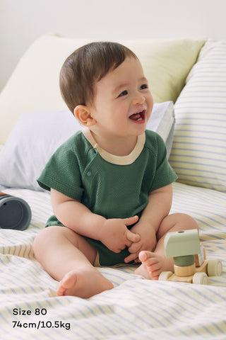 Newborn コットンメッシュボディスーツ