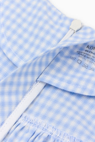 [26SS] チェック柄 長袖ワンピース